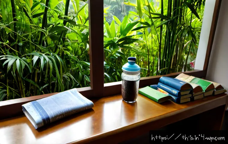 Home 17 제로웨이스트 라이프의 필수 참고 도서 - Photorealistic cozy Bangkok apartment reading corner, a Thai adult seated at a bamboo table browsing...